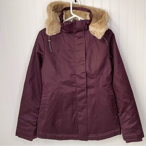 Hoodlamb Ladies Classic Jacket Coat Aubergine Size Small Vegan Hemp